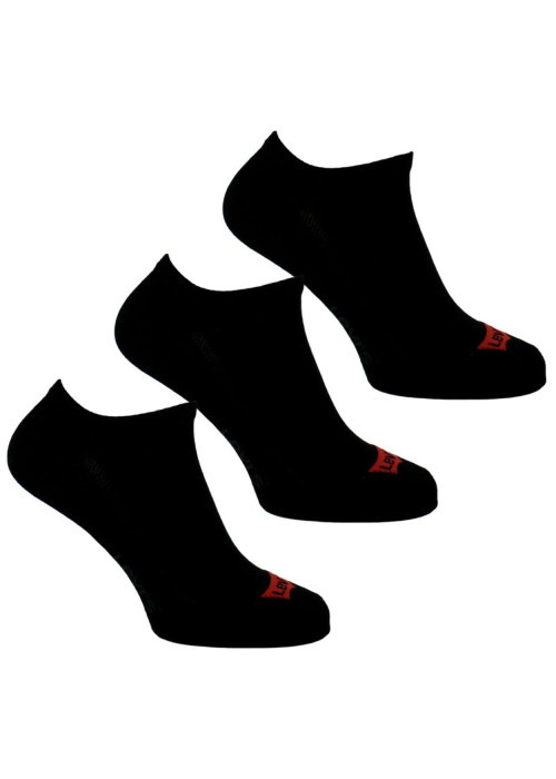 Lot de 3 paires de chaussettes noires en coton mélangé unies coupe courte