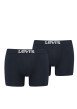 Thumbnail Lot de 2 boxers noirs unis et à bande élastiquée brodée à la taille
