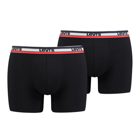 Lot de 2 boxers noirs à bande élastiquée bleue...