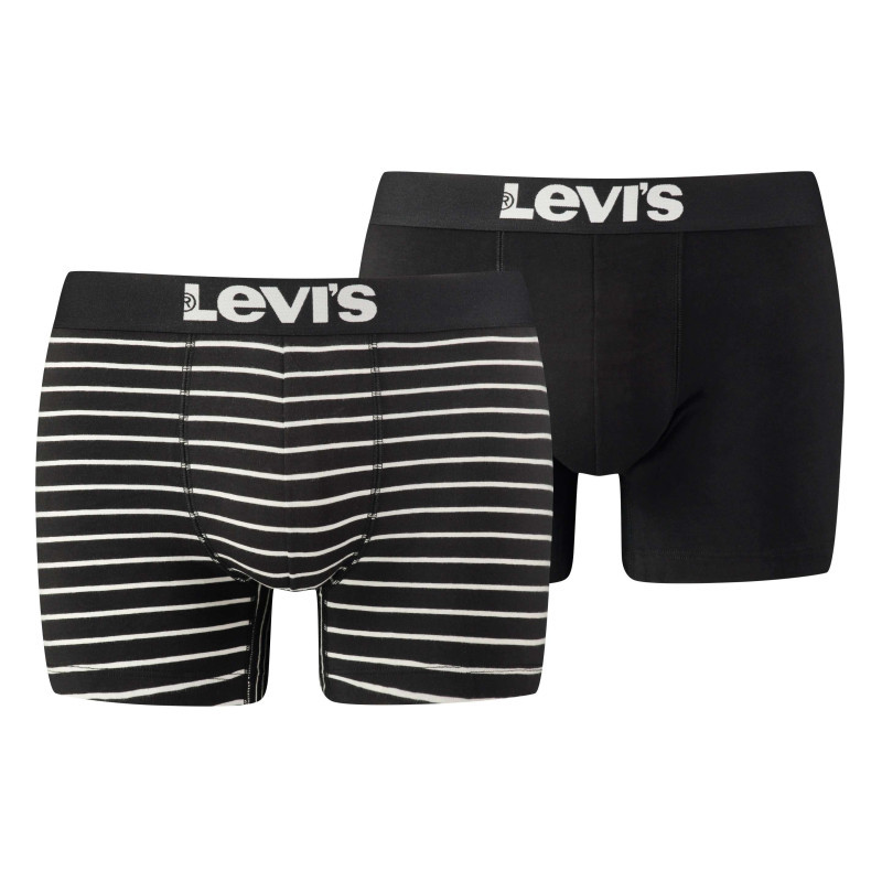 Levi's® - Lot De Deux Boxers Noirs Et à Bande élastiquée Brodée à La Taille - Noir Levi's® - Lot De Deux Boxers Noirs Et à Bande élastiquée Brodée à La Taille - Noir