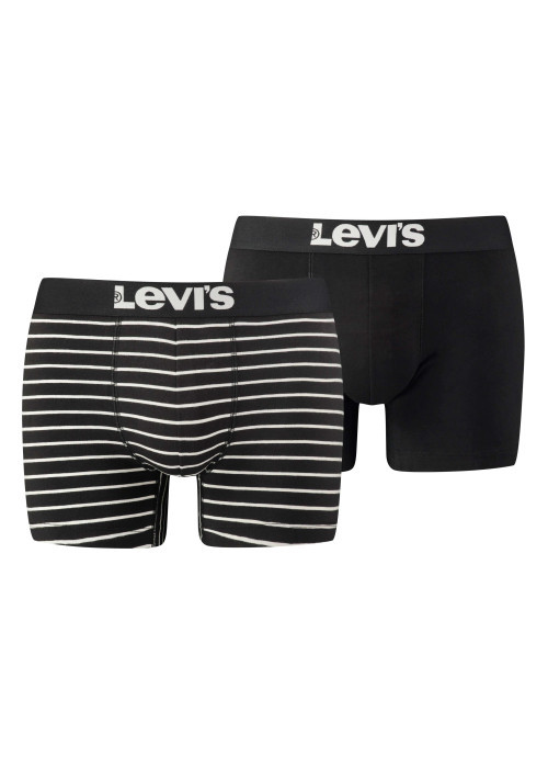 Lot de deux boxers noirs et à bande élastiquée brodée à la taille