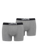 Thumbnail Lot de 2 boxers gris et à bande élastiquée noire brodée à la taille