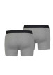 Thumbnail Lot de 2 boxers gris et à bande élastiquée noire brodée à la taille - Image 2