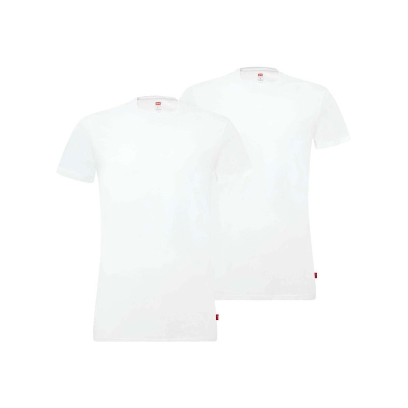 Levi's® - T-shirts Blancs En Coton Unis Coupe Droite Col Rond - Blanc