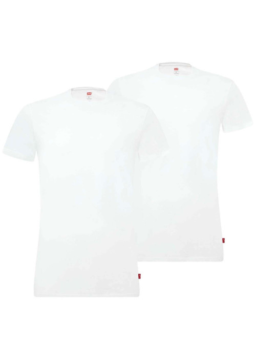 T-shirts blancs en coton unis coupe droite col rond