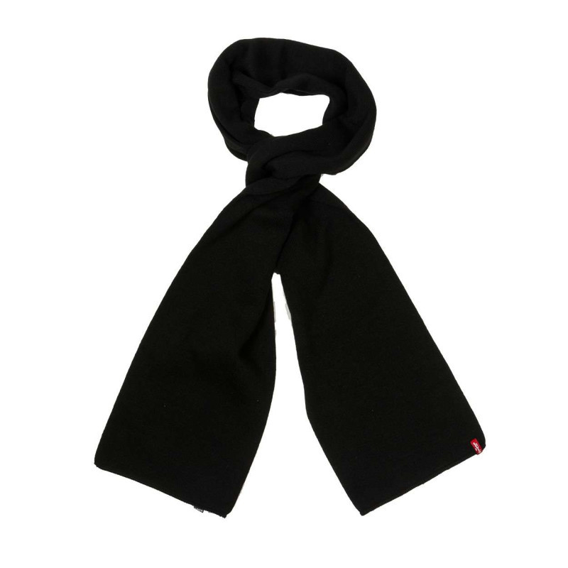 Levi's® Acc. - Echarpe Noire Unie Avec Logo Iconique De La Marque Cousu - Noire