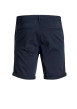 Thumbnail Short en coton marine uni à coupe chino et à fermeture zippée boutonnée - Image 4