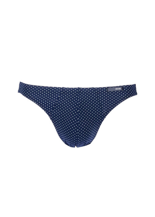 Slip Max marine à imprimé micro motifs et logo cousu sur le côté gauche