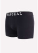 Thumbnail Lot de 3 Boxers noirs en coton unis avec ceinture élastiquée noire - Image 3