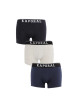 Thumbnail Lot de 3 Boxers multicolores en coton unis avec tailles élastiquées et marque