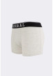 Thumbnail Lot de 3 Boxers multicolores en coton unis avec tailles élastiquées et marque - Image 3