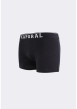 Thumbnail Lot de 3 Boxers multicolores en coton unis avec tailles élastiquées et marque - Image 4