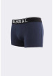 Thumbnail Lot de 3 Boxers multicolores en coton unis avec tailles élastiquées et marque - Image 5
