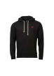 Thumbnail Sweat noir uni à capuche avec logo de la marque - Image 2