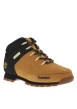 Thumbnail Bottines en cuir nubuck miel à talon plat avec des lacets ronds tressés - Image 9