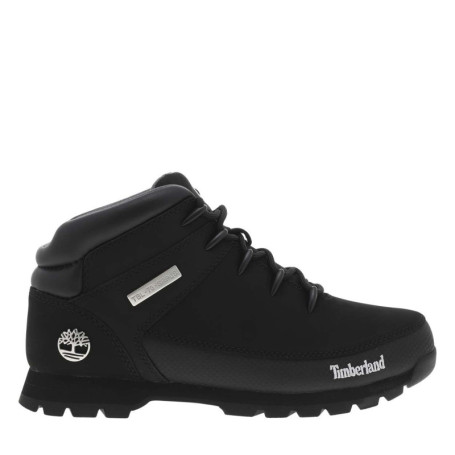 Boots noires montantes à semelles crantées et à...