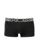 Thumbnail Boxer coupe courte Bertrand en coton noir avec gros logo autour de la taille élastiquée