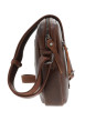 Thumbnail Sacoche en cuir marron à bandoulière ajustable et compartiment zippé - Image 2