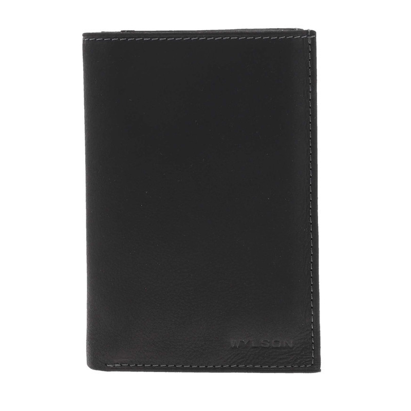 Wylson - Portefeuille Noir à Rabat Avec Emplacements Pour Carte Et Poche Monnaie - Noir Wylson - Portefeuille Noir à Rabat Avec Emplacements Pour Carte Et Poche Monnaie - Noir