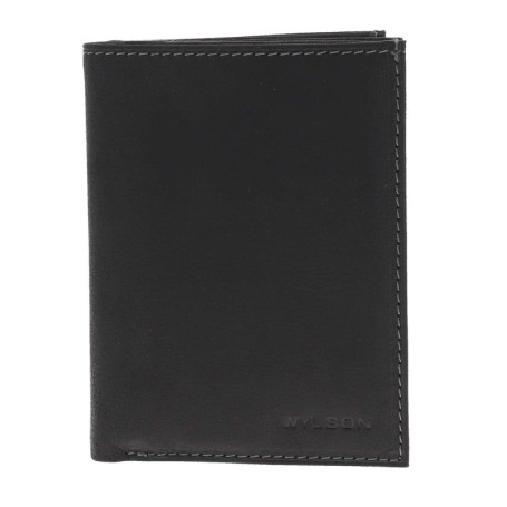 Portefeuille en cuir de vachette à rabats à...