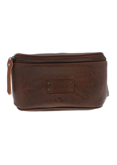 Sac banane en cuir marron à ceinture ajustable...