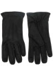 Thumbnail Gants en cuir noir uni et texturés avec des inscriptions en reliefs