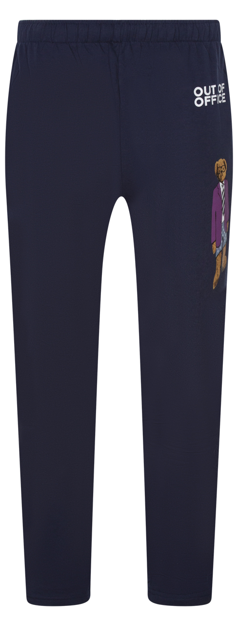 pantalon arthur en coton bleu marine à coupe slim