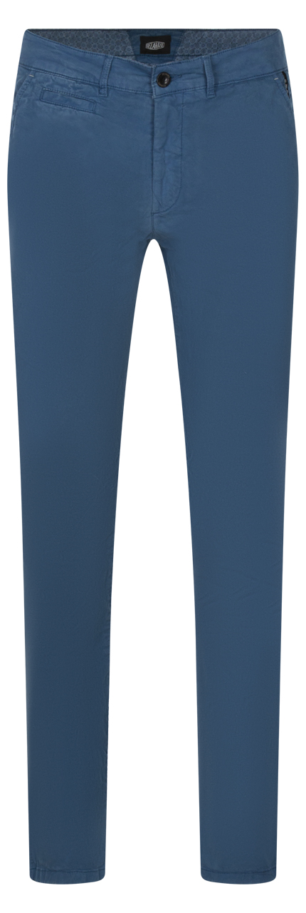 pantalon cintré delahaye en coton bleu marine