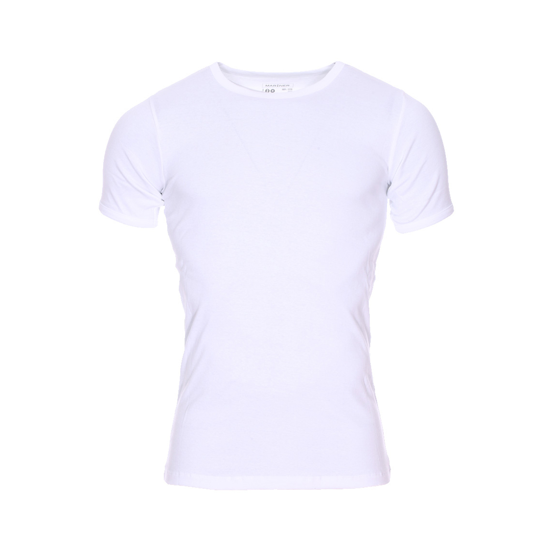 tee-shirt col rond paul mariner en coton blanc