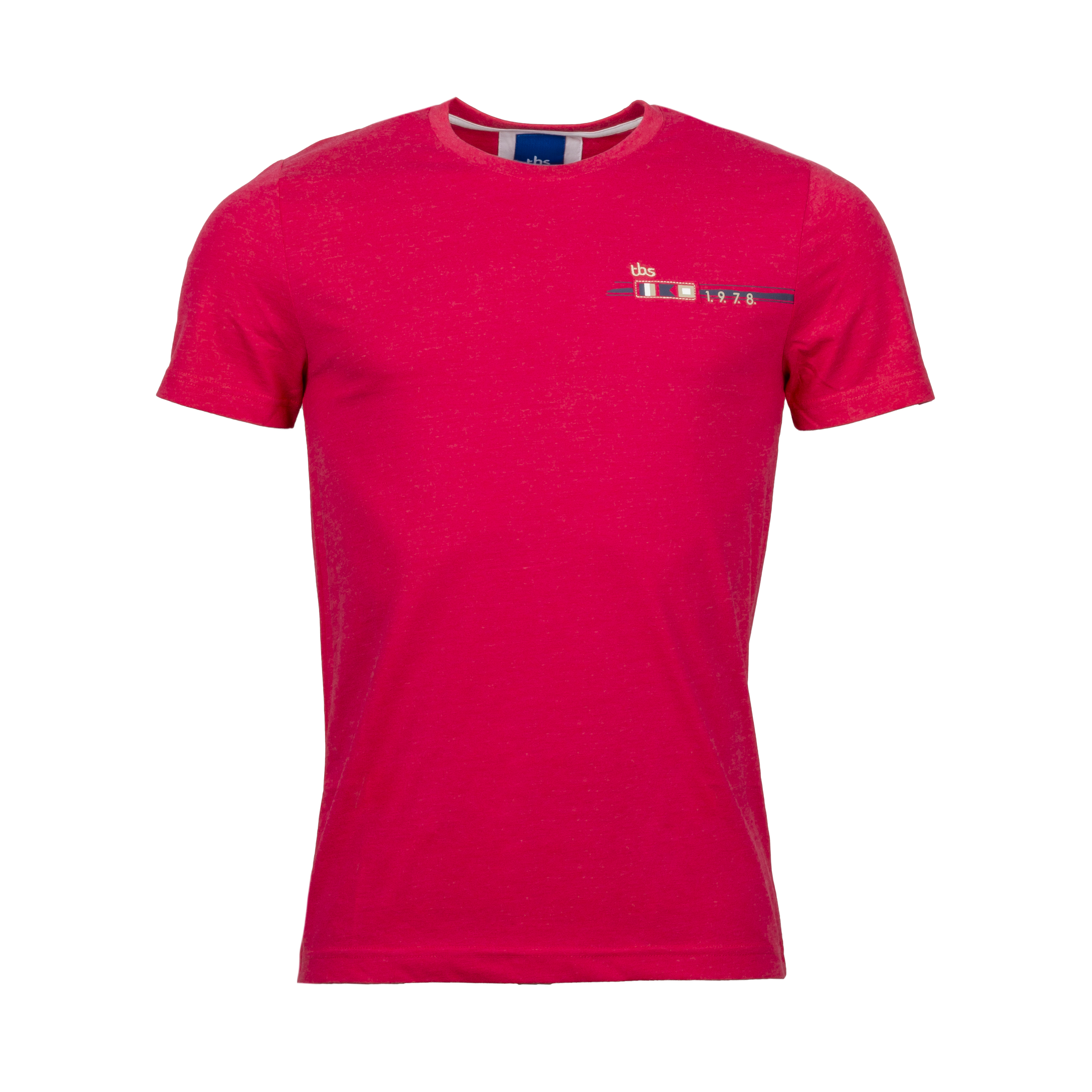 Tee-shirt col rond TBS Sionttee en coton rose