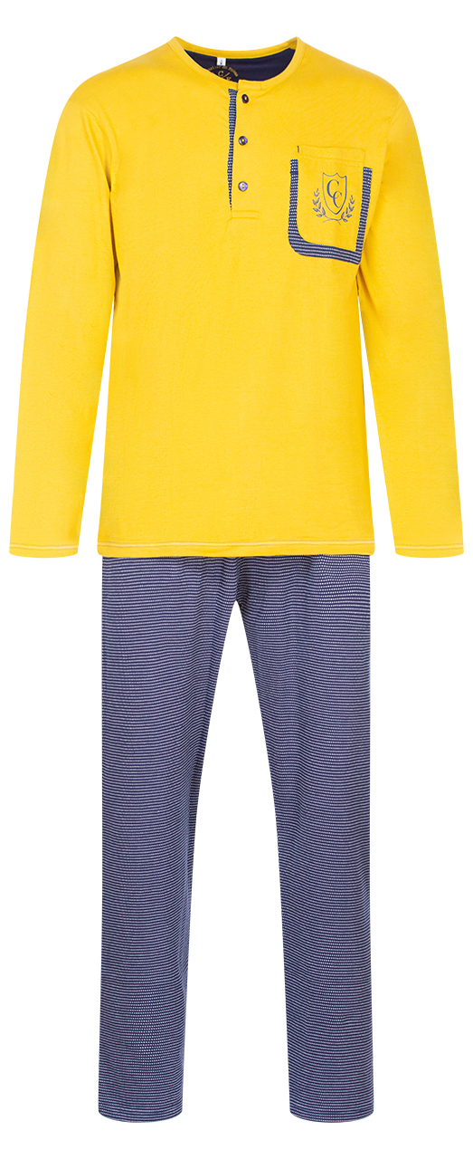 Pyjama Christian Cane Iliodes 100% Coton jaune