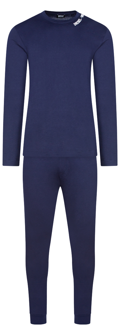 Pyjama long Diesel coton bleu marine