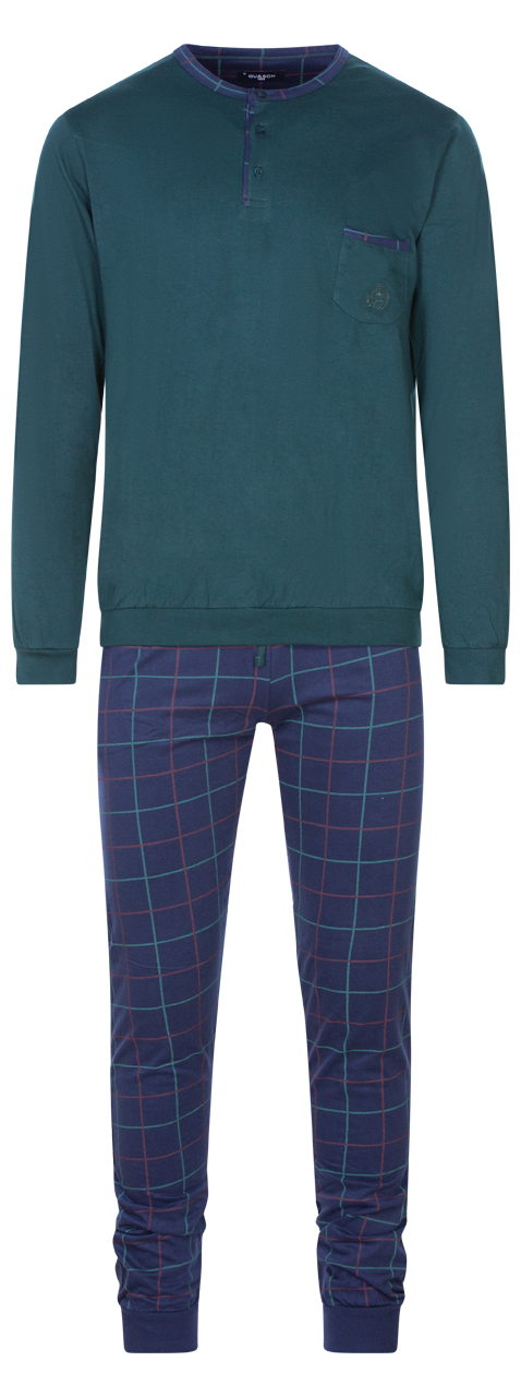 pyjama à motifs guasch en coton vert sapin