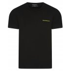 Lot de 2 T-shirts Emporio Armani coton avec manches courtes et col rond noir