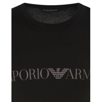 T-shirt Emporio Armani en coton avec manches courtes et col rond noir