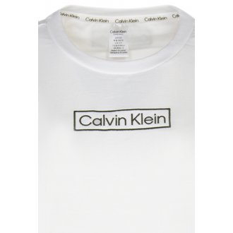 Pyjama court Calvin Klein avec manches courtes et col rond blanc