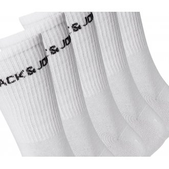 Lot de 5 paires de chaussettes hautes Jack & Jones Garçon en coton mélangé blanc