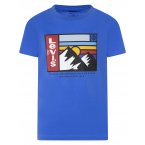 T-shirt col rond Junior Garçon Levi's® Mountain en coton avec manches courtes bleu