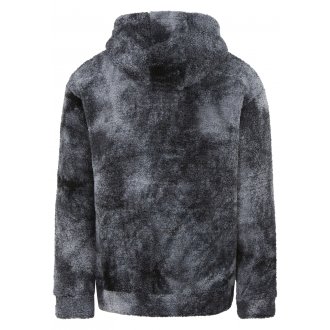 Sweat à capuche Teddy Smith en sherpa avec tie & dye gris et noir