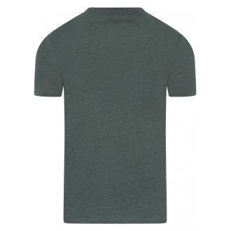 T-shirt col rond Teddy Smith kaki chiné avec logo imprimé