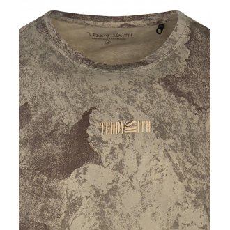 T-shirt Teddy Smith coton avec manches courtes et col rond beige camouflage