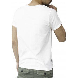 T-shirt Deeluxe en coton écru avec manches courtes et col rond 
