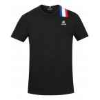 T-shirt col rond Coq Sportif en coton noir avec logo iconique