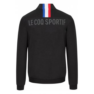 Sweat col montant Coq Sportif en coton mélangé noir avec logo tricolore