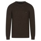 Pull col rond Green Island avec manches longues noir