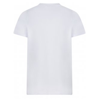 T-shirt Junior Garçon Ellesse coton avec manches courtes et col rond blanc