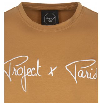 T-shirt Project X caramel avec manches courtes et col rond 
