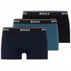 Lot de 3 boxers Boss coton bleu