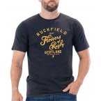 T-shirt col rond Ruckfield en coton avec manches courtes chiné