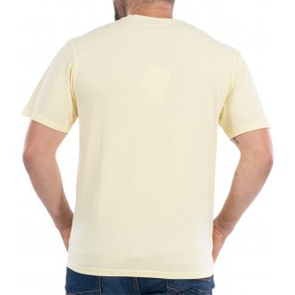 T-shirt col rond Ruckfield en coton biologique avec manches courtes jaune